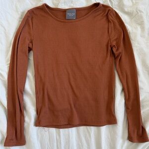 Olivia Rae long sleeve burnt orange top size XS
